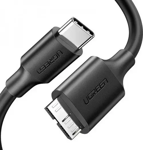 Cablu Ugreen 20103, microUSB 3.0 - USB-C, 1m (Negru)