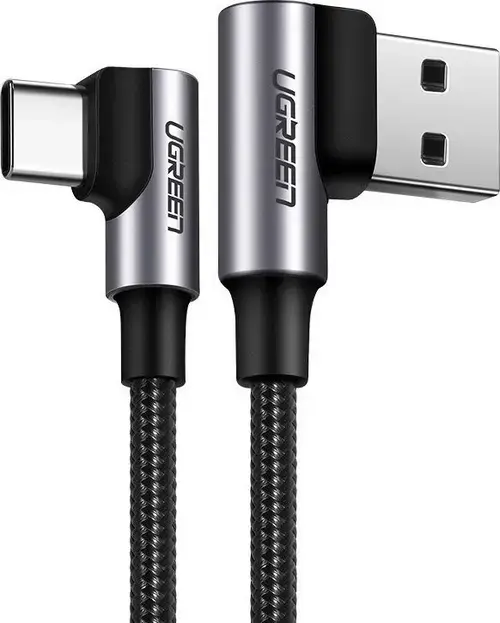Cablu de date Ugreen 20855B, USB-A la USB-C, 0.5 m (Negru/Gri)