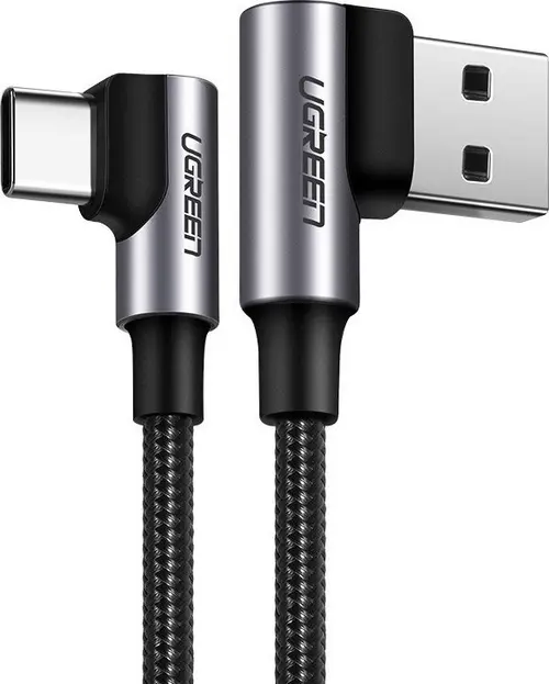 Cablu de date Ugreen 20855B, USB-A la USB-C, 0.5 m (Negru/Gri)