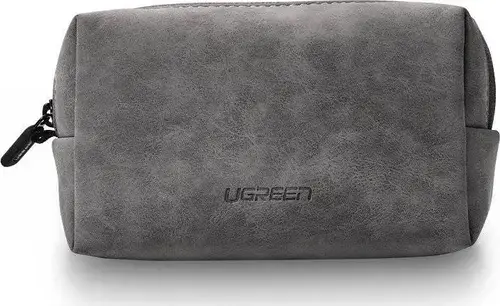 Husa accesorii Ugreen LP285, PU + poliester, 190x120x80mm (Gri)