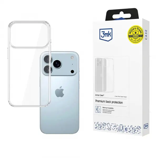 Husa pentru Apple iPhone 17 Pro Max, 3MK, Armor, Transparenta