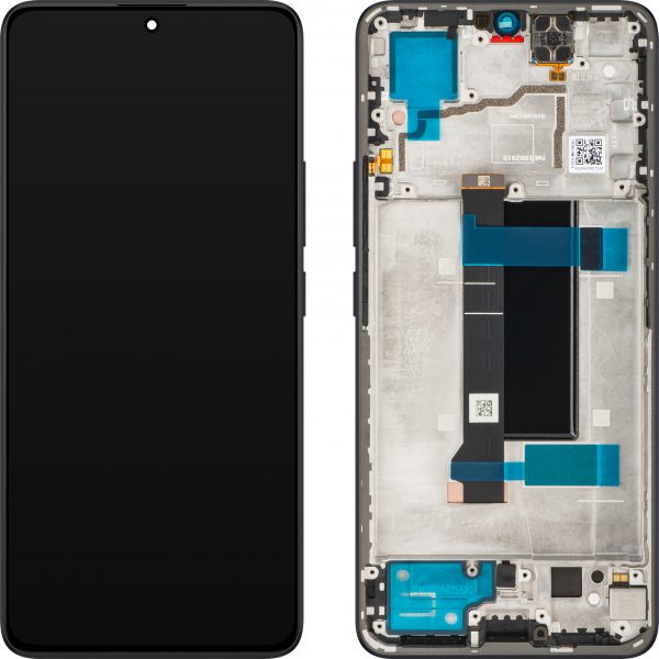 Display cu Touchscreen Xiaomi Poco X6 / Redmi Note 13 Pro 5G, cu Rama, Negru, Service Pack 5600020N1600