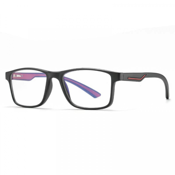 Ochelari De Calculator Barbati Techsuit F2388, Anti-Blue Light, Negri Rosii