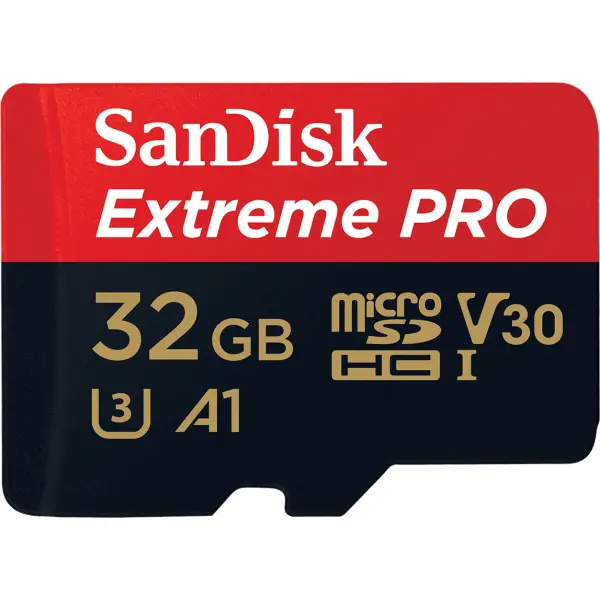 Card Memorie microSDHC SanDisk Extreme Pro, 32Gb, Clasa 10 / UHS-1 U3, Cu Adaptor SDSQXCG-032G-GN6MA