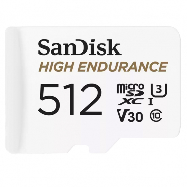 Card Memorie microSDXC SanDisk High Endurance, 512Gb, Clasa 10 / UHS-1 U3, Cu Adaptor, Resigilat SDSQQNR-512G-GN6IA