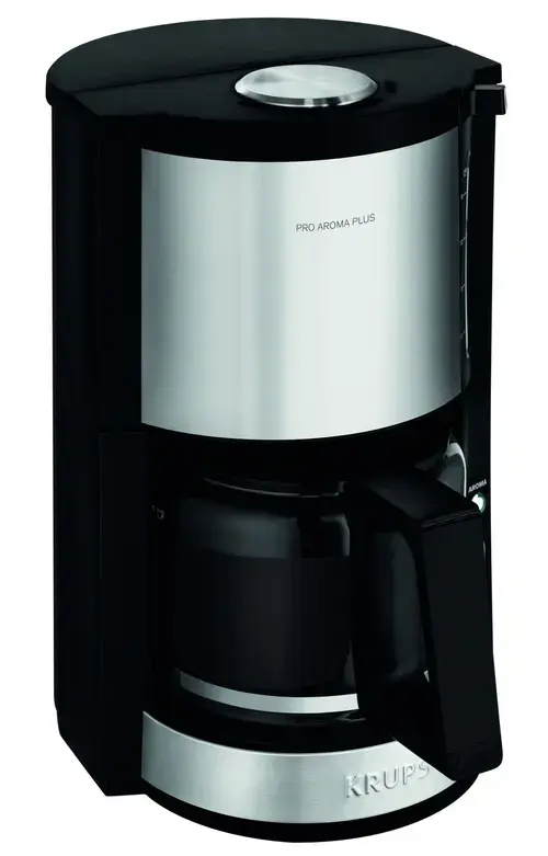 Cafetiera Krups  KM 3210 ProAroma Plus, 1100 W, 1.25 l, 10 cesti (Negru/Inox)