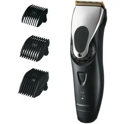 Masina de tuns profesionala Panasonic ER-HGP65K803, design ergonomic, Autonomie 50 minute, 4 trepte tundere (Negru)