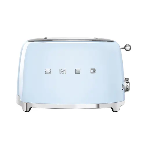 Prajitor de paine Smeg TSF01PBEU, 950 W, 2 felii, 6 niveluri pentru rumenire, Bleu
