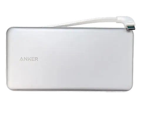 Baterie externa Anker Zolo A110DH21, 10.000 mAh, 22.5W, cablu USB-C inclus, USB-C, USB-A (Alb)