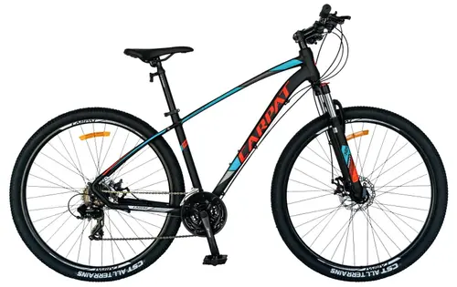 Bicicleta MTB-HT CARPAT C2957C, roti 29inch, cadru aluminiu, frane mecanice disc, 21 viteze (Negru/Albastru)