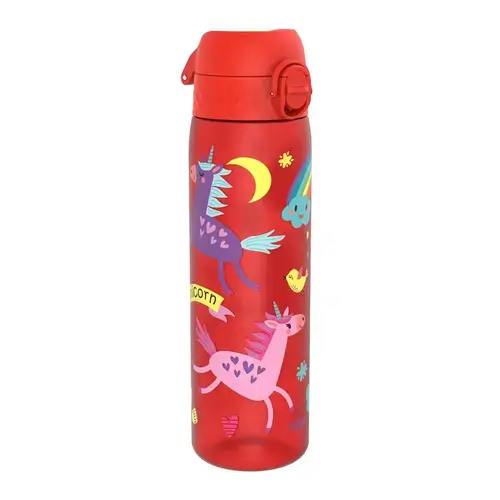 Sticla apa pentru copii Slim, recyclon, 500ml, Red Unicorns - Ion8