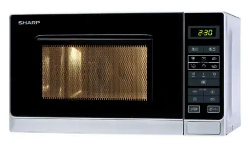 Cuptor cu microunde Sharp R242INW, 20l, 800W (Negru-Argintiu)