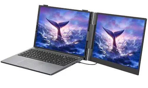 Monitor Portabil IPS LED Blackview 14inch SCM6 Single Screen, Full HD (1920 x 1080), USB-C (Gri/Negru)