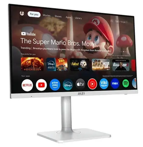 Monitor IPS LED MSI 27inch MD272UPSW, UHD (3840 x 2160), HDMI, DisplayPort, Boxe, Pivot (Alb)