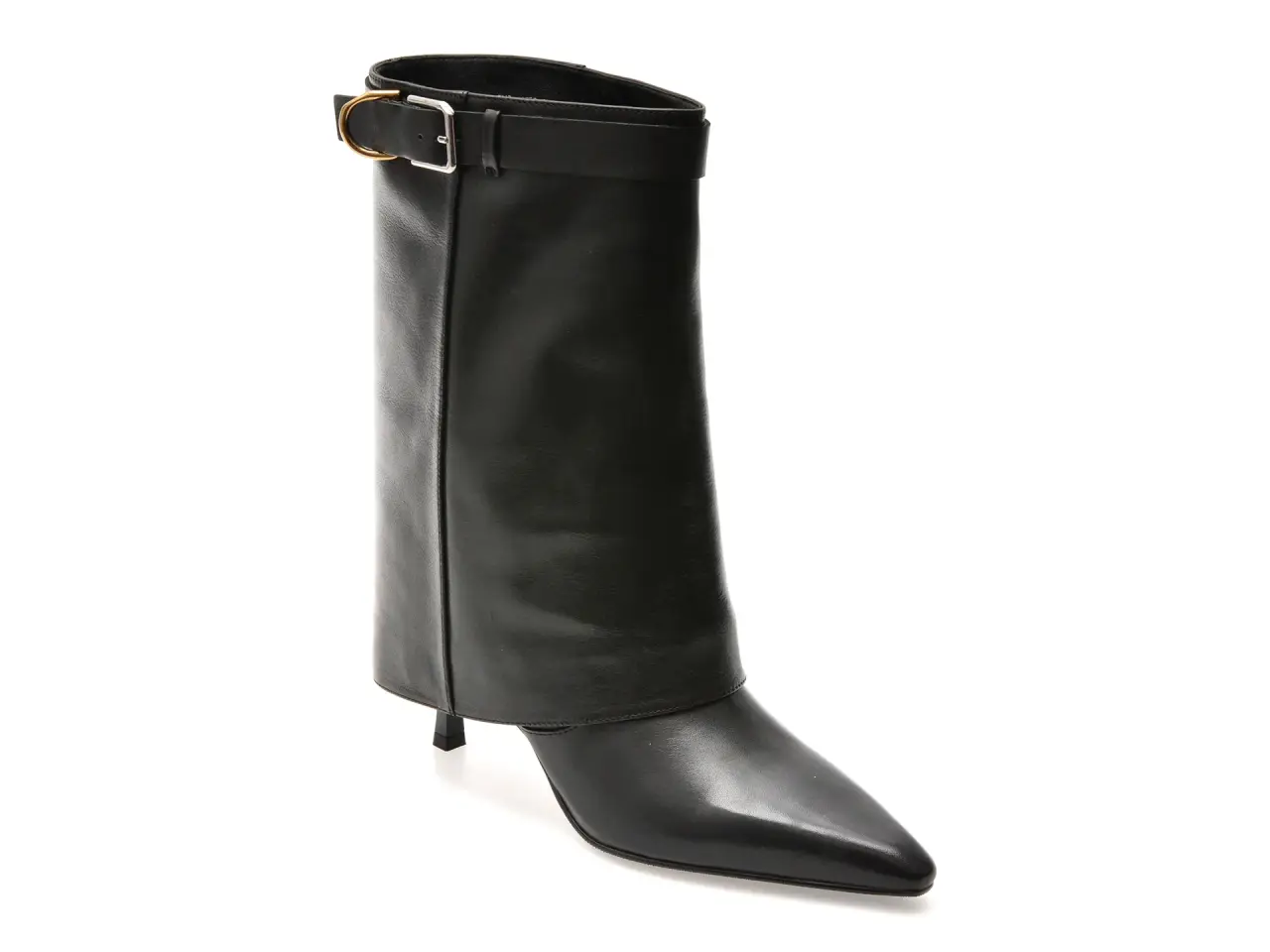 Botine elegante EPICA PREMIUM negre, 00687TB, din piele naturala