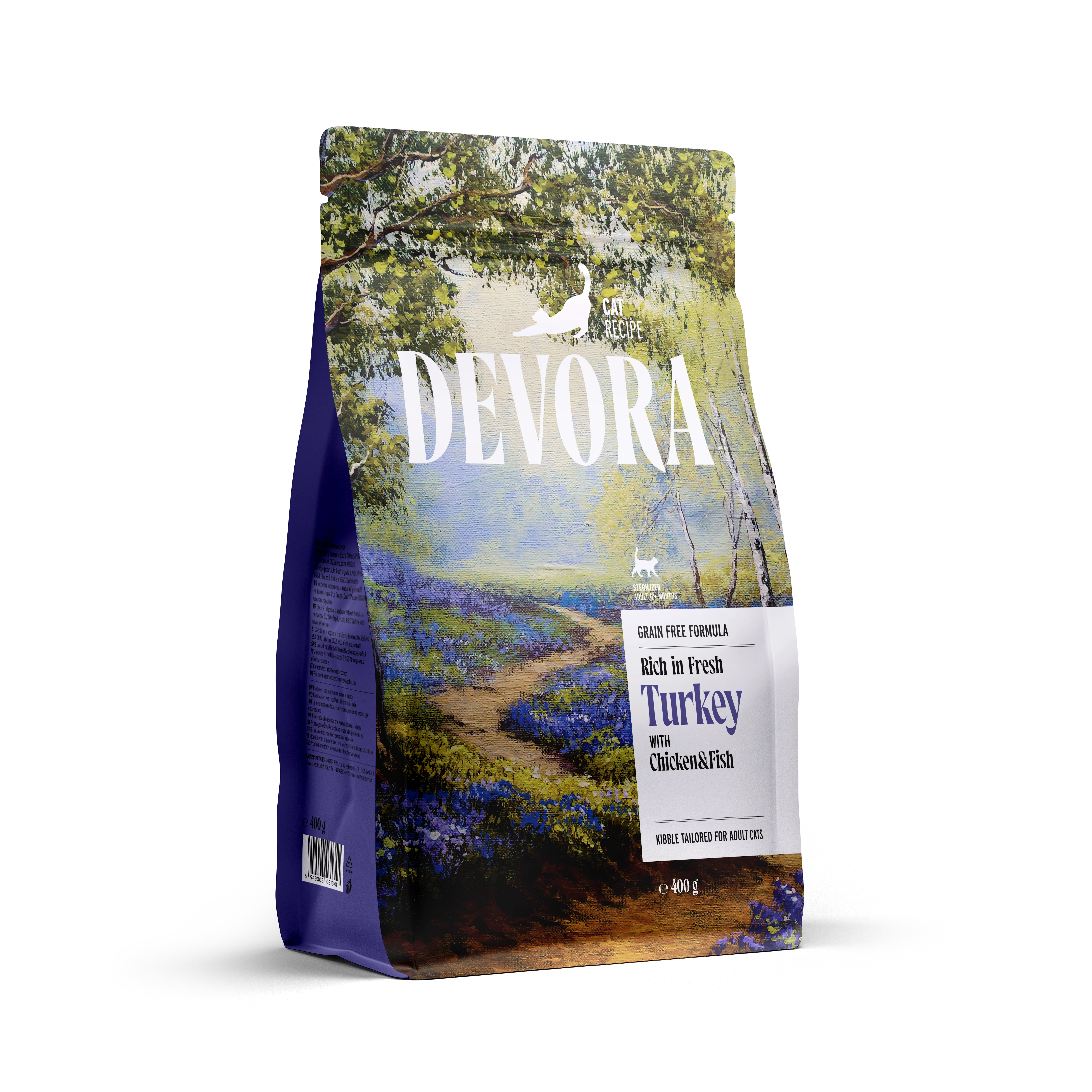 DEVORA CAT STERILIZED GF CARNE ALBA SI CARTOFI DULCI 400 G