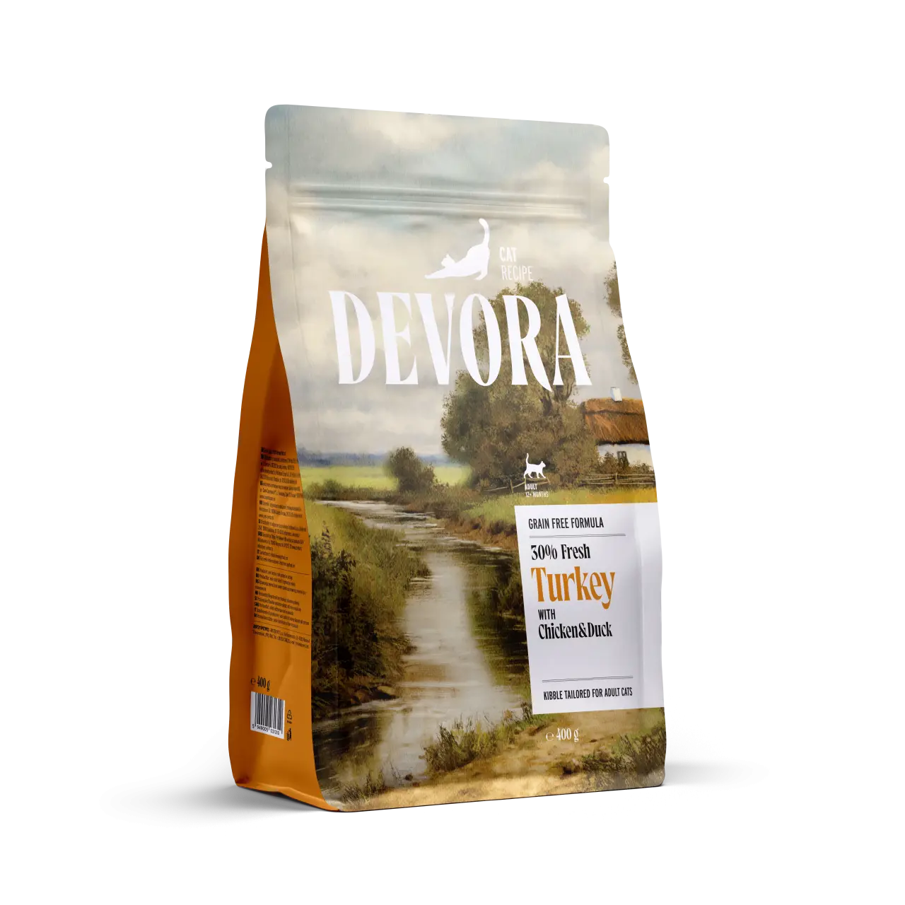 DEVORA GRAIN-FREE CAT ADULT CURCAN SI RATA 400G