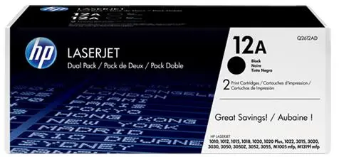 Toner HP 12A (Negru - pachet dublu)