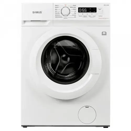Masina de spalat rufe Samus WSLI-9144, 9 kg, Slim, Motor inverter, 1400 rotatii, 15 programe, Clasa energetica A, Termostat reglabil, Curatare tambur, Blocare acces copii (Alb)