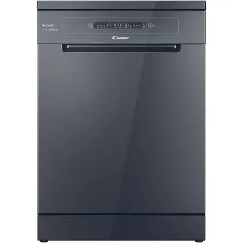 Masina de spalat vase Candy Rapido CF 3E9E0A, 13 seturi, 5 programe, Clasa E, Motor Inverter, Rapid 49’, Maxi Tub, 60 cm (Antracit)