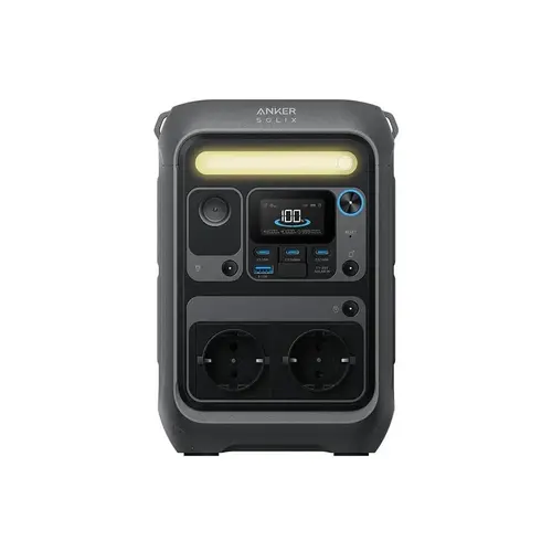 Statie de incarcare portabila Anker Solix C300X AC, 288Wh, 300W, 1x USB-A, 3x USB-C, 2x AC (Gri)
