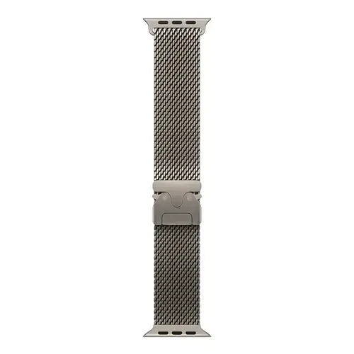 Curea Smartwatch Apple MXKC3ZM/A pentru Watch 49mm, Natural Titanium Milanese Loop, Small (Argintiu)