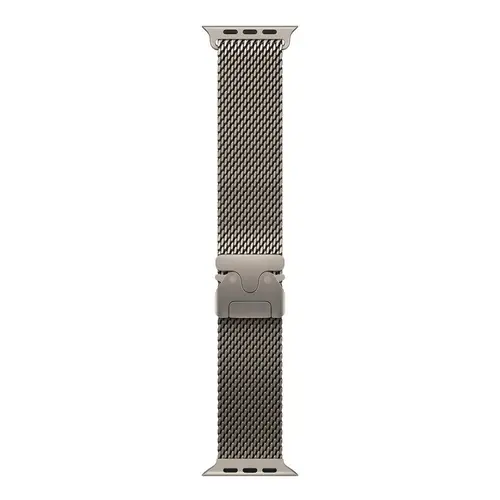 Curea Smartwatch Apple MXKC3ZM/A pentru Watch 49mm, Natural Titanium Milanese Loop, Small (Argintiu)