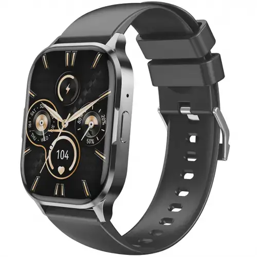 Smartwatch XO Design J10, Ecran AMOLED 2.04inch, Bluetooth, NFC, Monitorizare tensiune si somn, Amintire hidratare, IP67 (Negru)