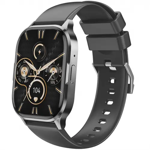 Smartwatch XO Design J10, Ecran AMOLED 2.04inch, Bluetooth, NFC, Monitorizare tensiune si somn, Amintire hidratare, IP67 (Negru)