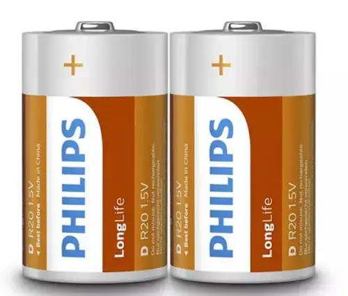 Set 2 Baterii LONGLIFE R20 D PHILIPS