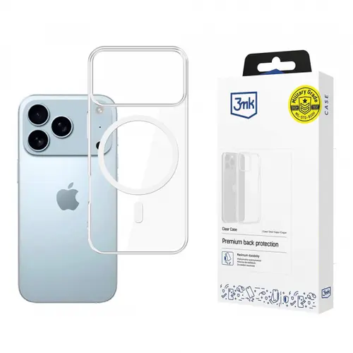 Husa 3MK Clear MagCase MagSafe pentru Apple iPhone 17 Pro Max, Transparent