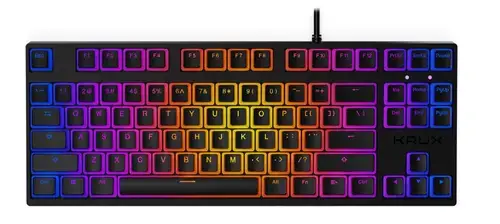 Tastatura Krux Atax Pro, iluminare RGB, Wired, USB (Negru)