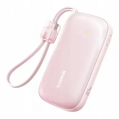 Baterie Externa Baseus EnerFill FC21 Qpow 3 Ultra, 20000mAh, 22.5W, QC + PD, 1 x USB-A - 1 x USB-C, E0027M02 (Roz)