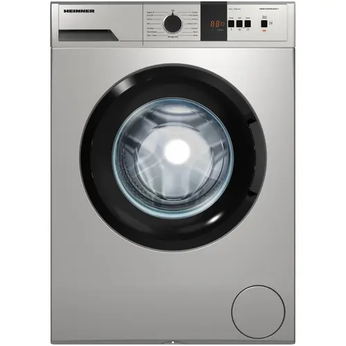Masina de spalat rufe Heinner HWM-VT0610CHSD++, 6 kg, 1000 rpm, Clasa D, Display digital, Functie Start intarziat (Argintiu)