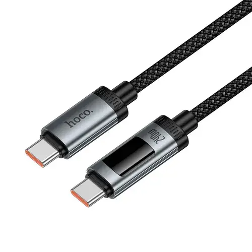 Cablu Date/Incarcare HOCO Display U148, USB-C - USB-C, 240W, 1.2m (Negru)