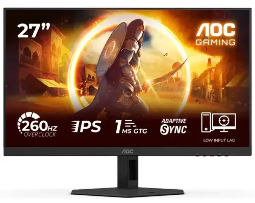 Monitor Gaming Fast IPS LED AOC 27G4ZRE, Full HD (1920 x 1080), HDMI, DisplayPort, 260 Hz, 0.3 ms (Negru)