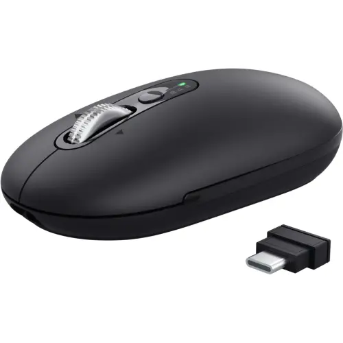 Mouse Optic Trust Seron Hyperscroll, USB Wireless/Bluetooth, 3200 dpi, Negru