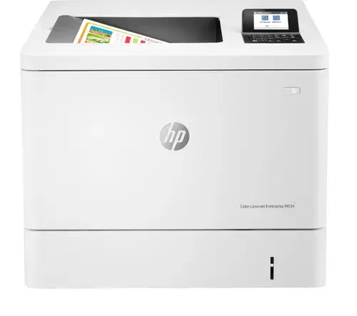 Imprimanta HP LaserJet Enterprise M554dn (7ZU81A), A4, Color, 33 ppm, Duplex, USB, Retea (Alb)