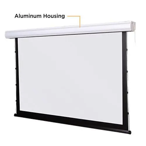 Ecran proiectie electric ESAC100, instalare perete/ tavan, margini de mascare negre pe 4 laturi, material pentru ecran lavabil, intretinere usoara, motor tubular silentios, consum redus de energie, Dimensiune zona de proiectie- 200 x 150 cm