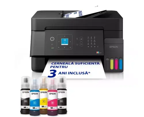 Multifunctional InkJet Color Epson EcoTank L5390, CISS, A4, Fax, 11 ppm, USB, Retea, Wi-Fi, ADF