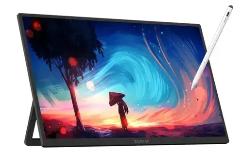 Monitor Portabil IPS LED Zeuslap 22inch Z22P PRO, QHD (2560 x 1440), miniHDMI, USB-C, Boxe, Touchscreen (Negru)