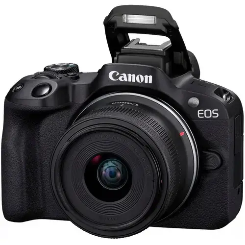 Aparat Foto Canon Mirrorless EOS R50 + RF-S 18-45mm F4.5-6.3 IS STM, 24.2 Mpx, 4K, CMOS, Negru