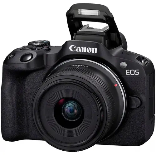 Aparat Foto Canon Mirrorless EOS R50 + RF-S 18-45mm F4.5-6.3 IS STM, 24.2 Mpx, 4K, CMOS, Negru