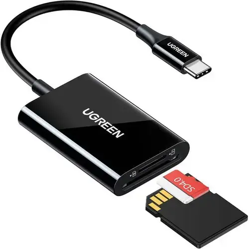 Cititor de carduri Ugreen CM265, USB-C, MicroSD/SD (Negru)