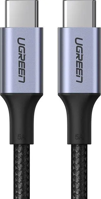 Cablu de date Ugreen 56613, USB-C la USB-C, 100 W, 2m (Gri)