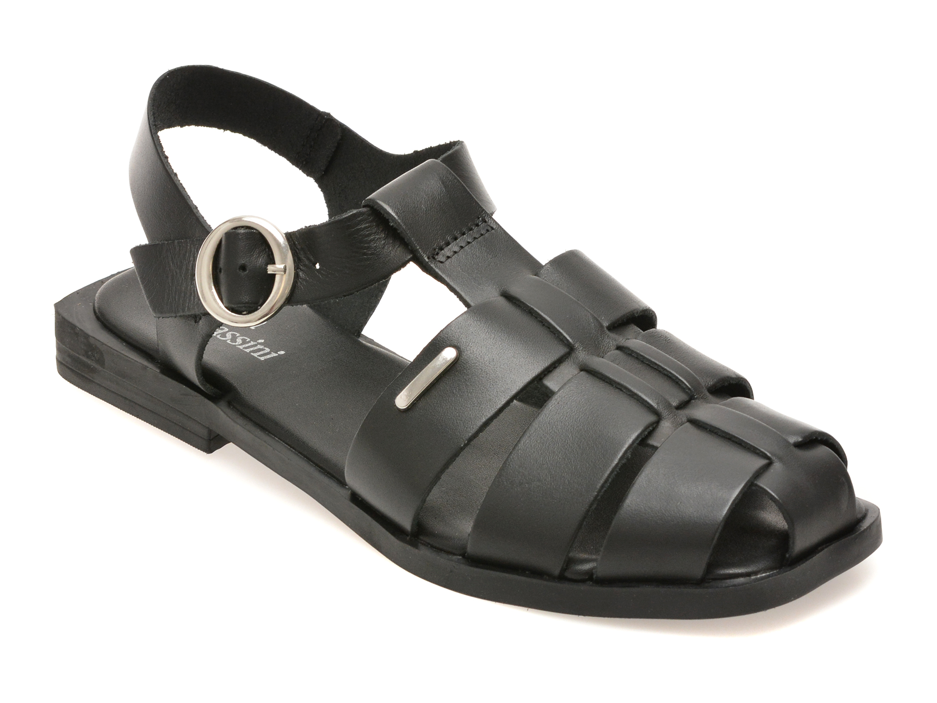 Sandale FLAVIA PASSINI negre, 336801, din piele naturala