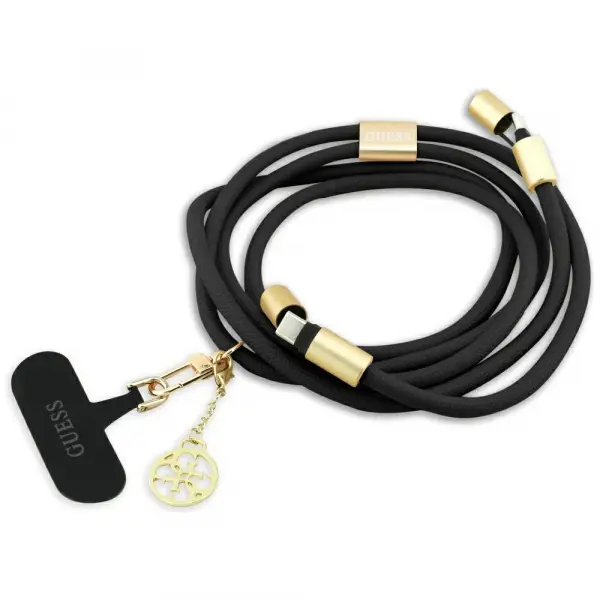 Cablu Date si Incarcare USB-C - USB-C Guess CBDY 4G Charm, 100W, 1.5m, Negru