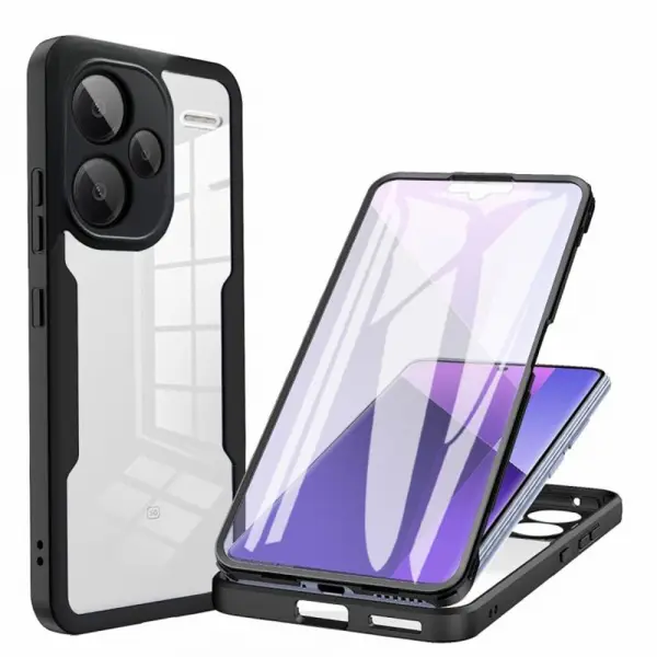 Husa pentru Xiaomi Redmi Note 13 Pro+, Techsuit, ColorVerse 360, Neagra