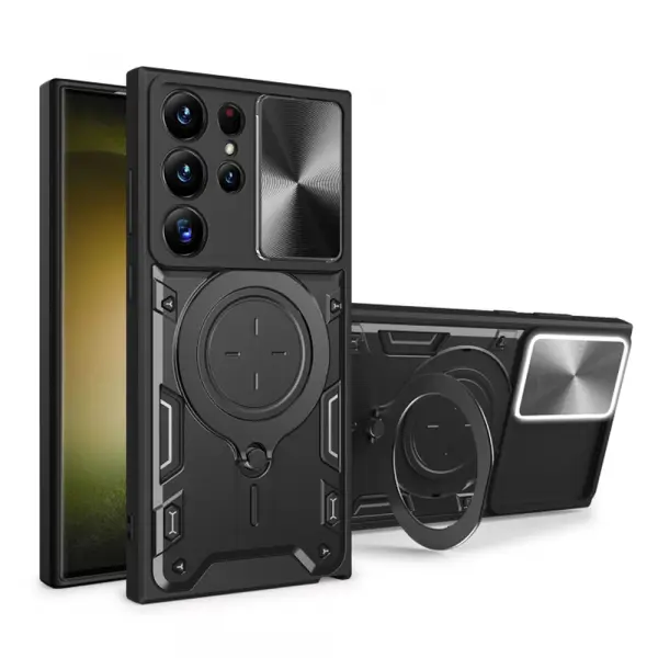 Husa pentru Samsung Galaxy S23 Ultra S918, Techsuit, CamGuard Pro, Neagra