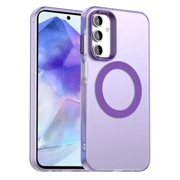 Husa MagSafe pentru Samsung Galaxy A55 5G A556, Techsuit, CandyCase, Mov